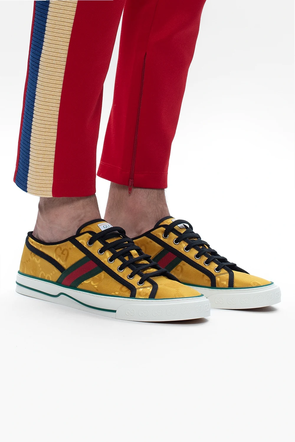 Web stripe sneakers