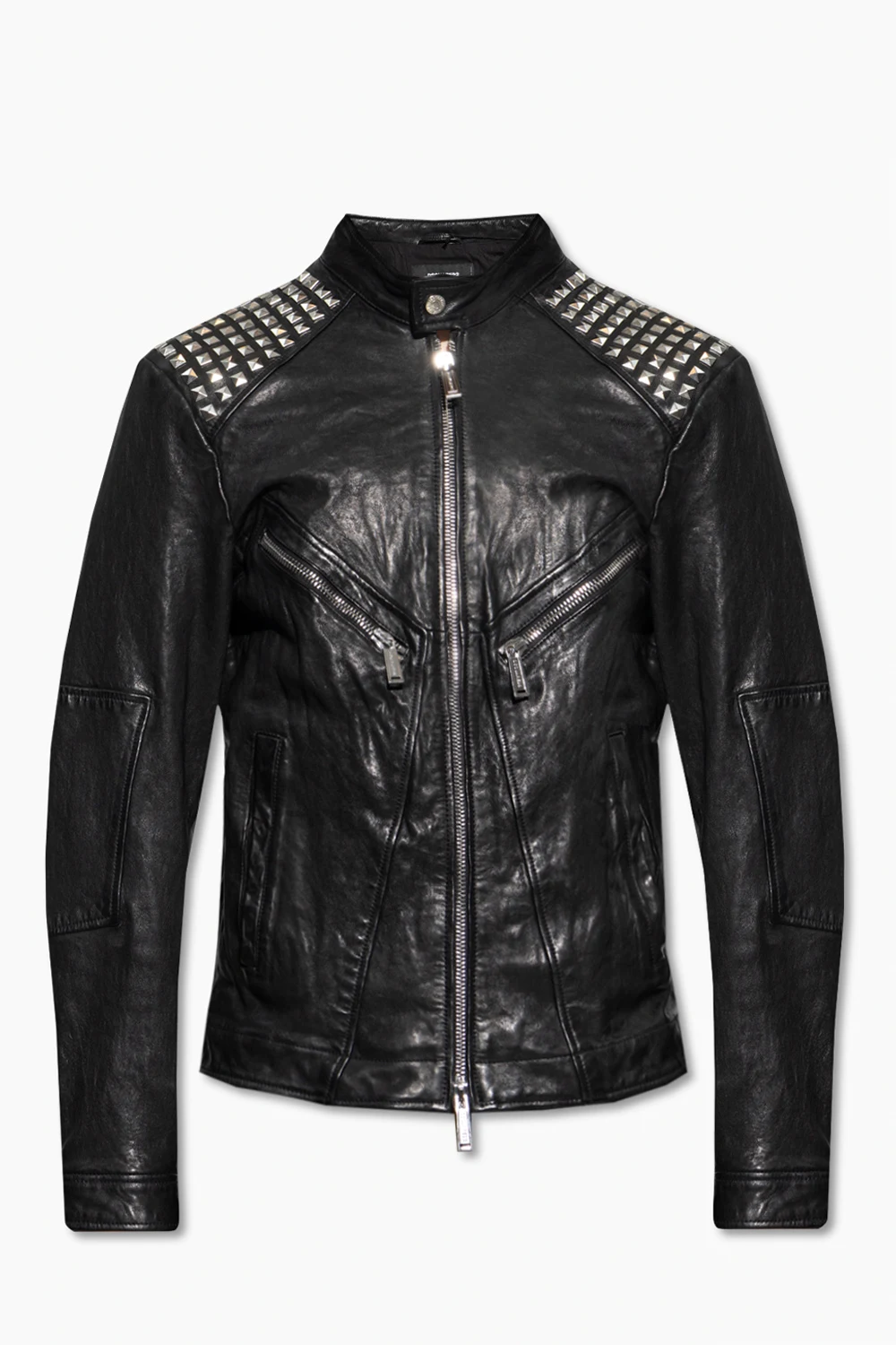 Studded leather jacket