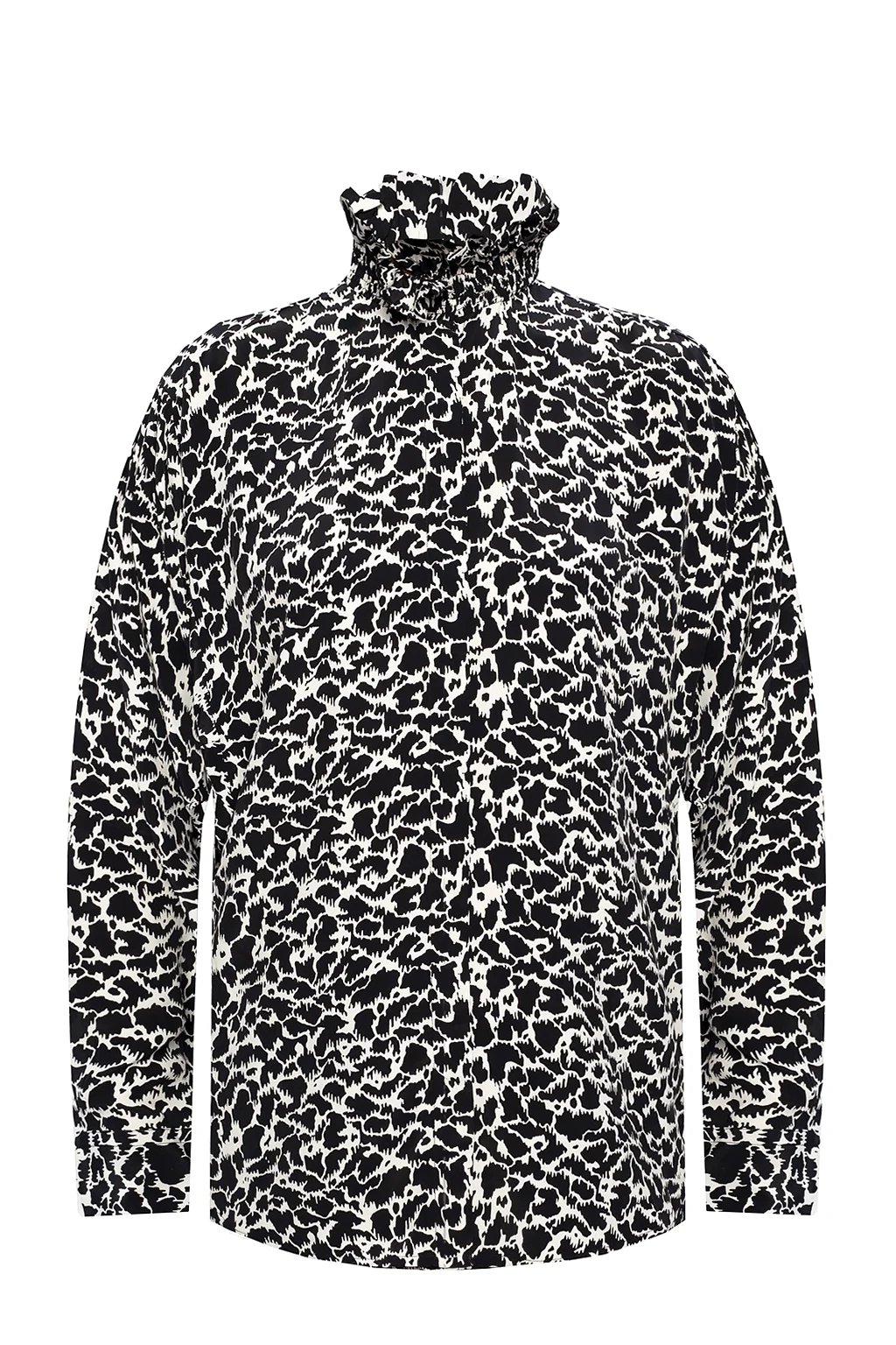 Wzorzysta koszula ze stójką