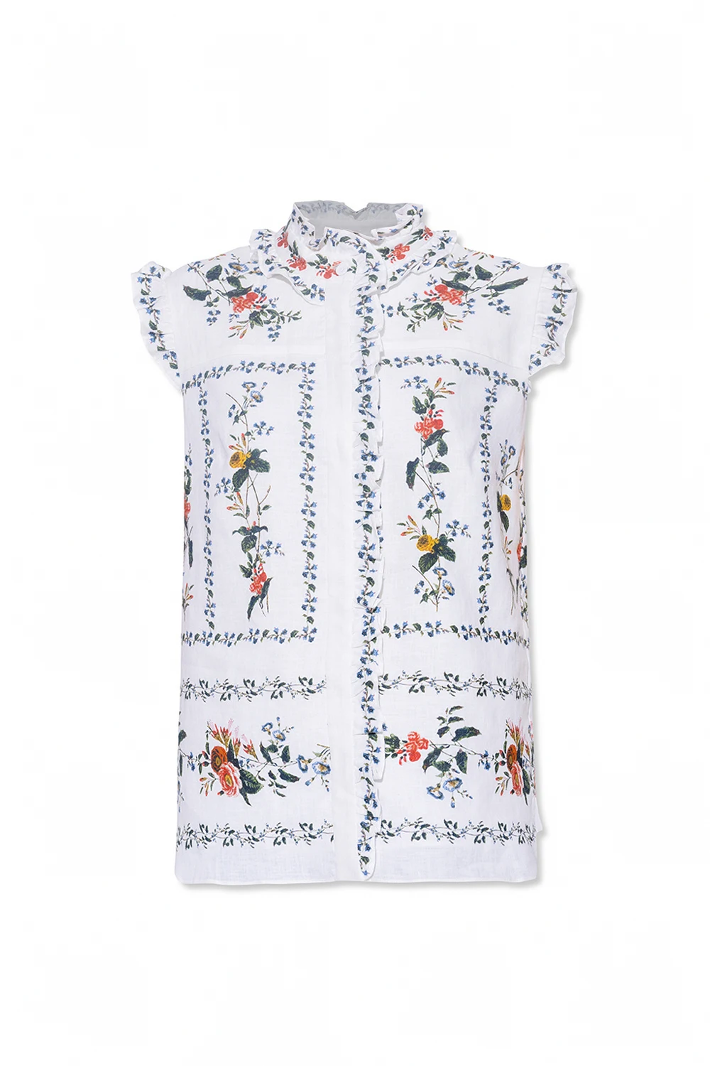 ‘Cyrus’ sleeveless linen shirt