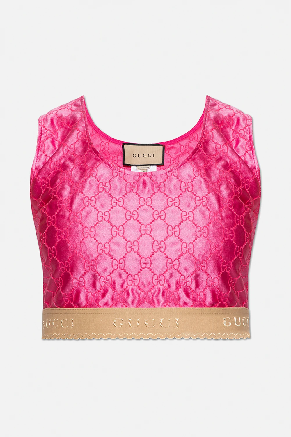 Jedwabny top z monogramem