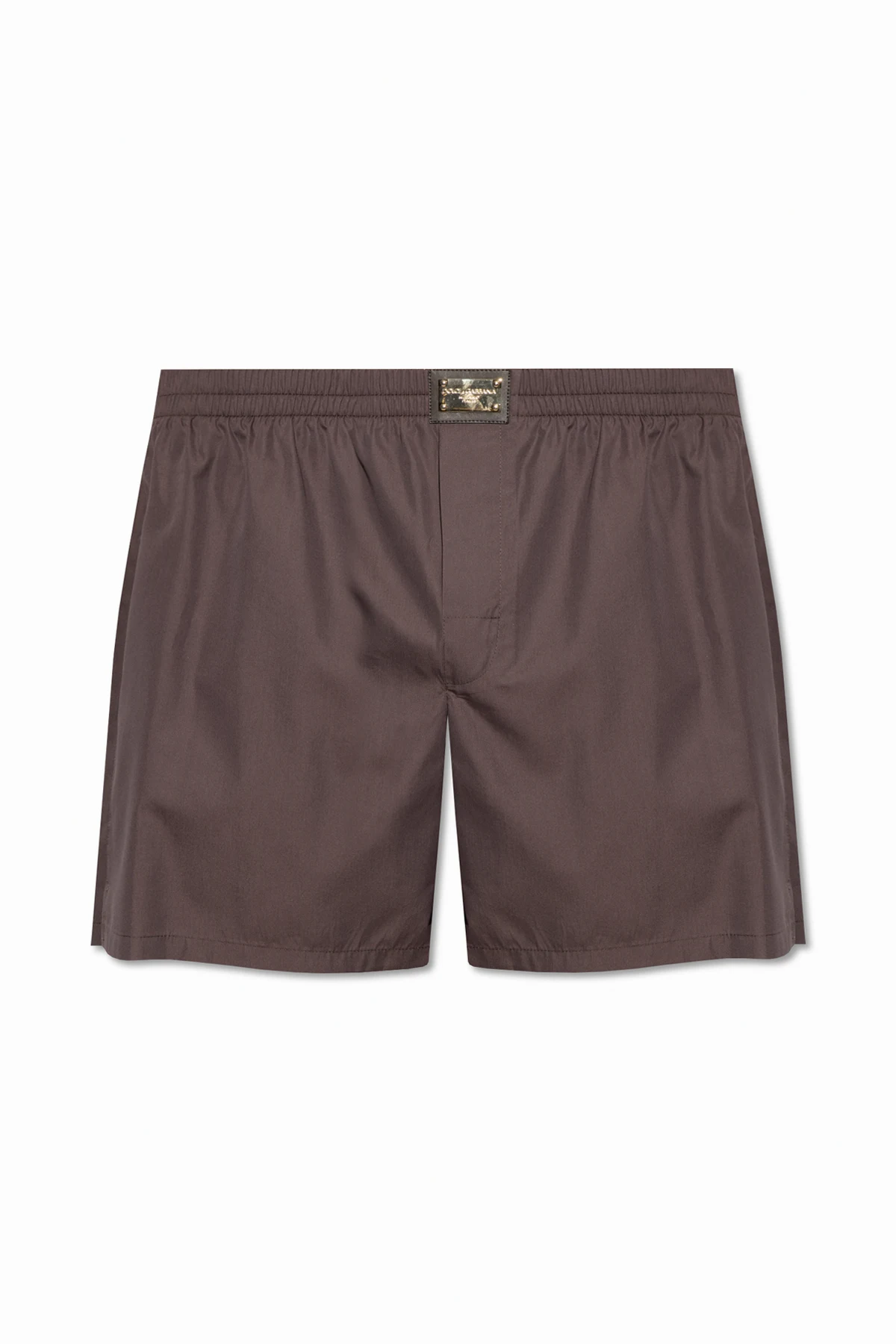 Shorts with logo application