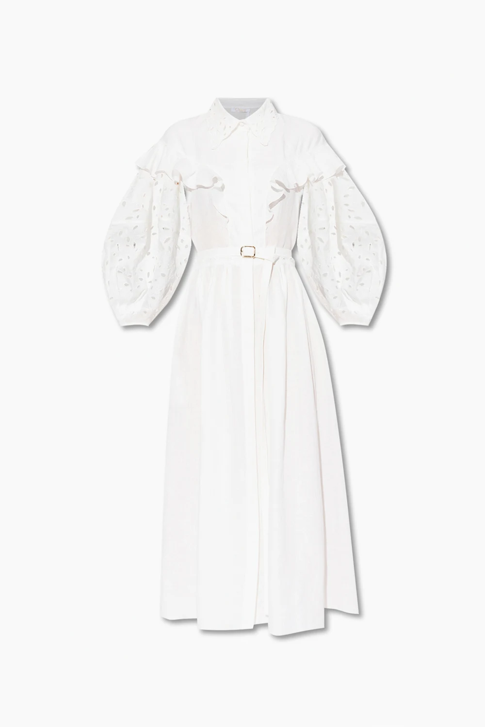 Linen dress with belt