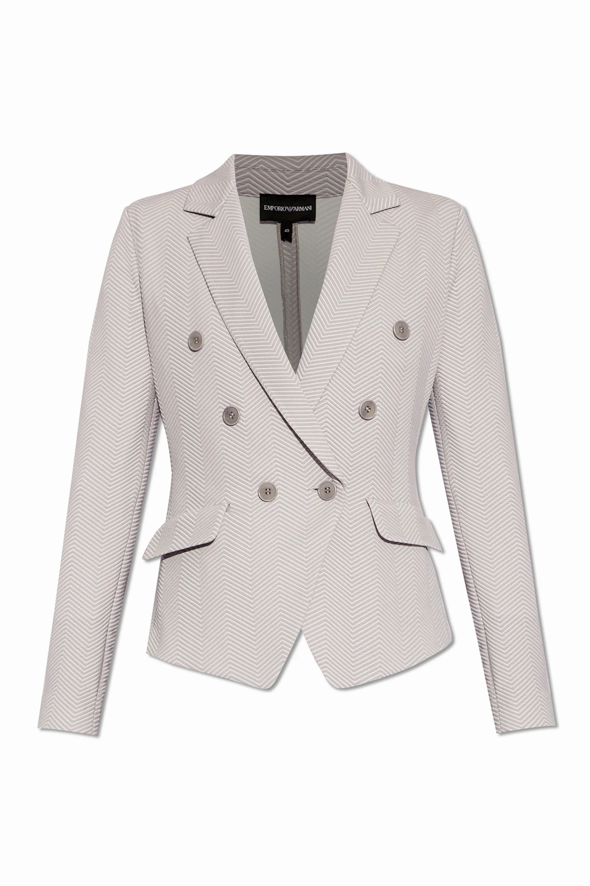 Blazer with herringbone pattern