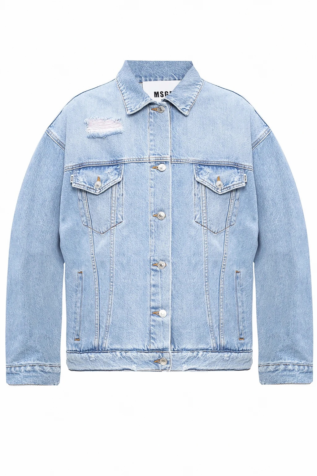 Kurtka jeansowa z przetarciami