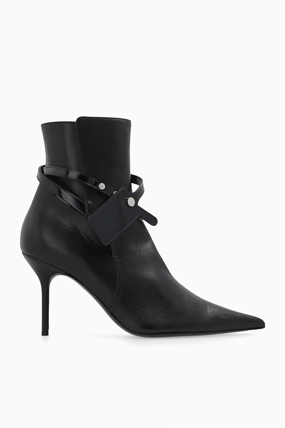 Leather heeled ankle boots
