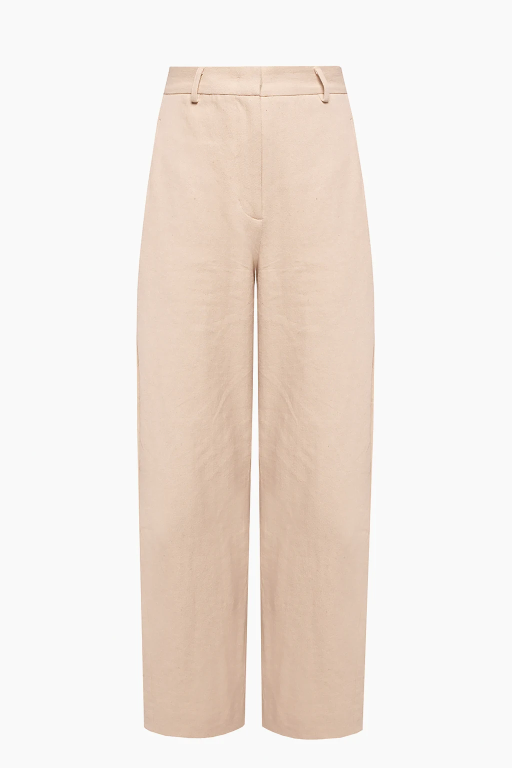 Wide-leg pleated trousers