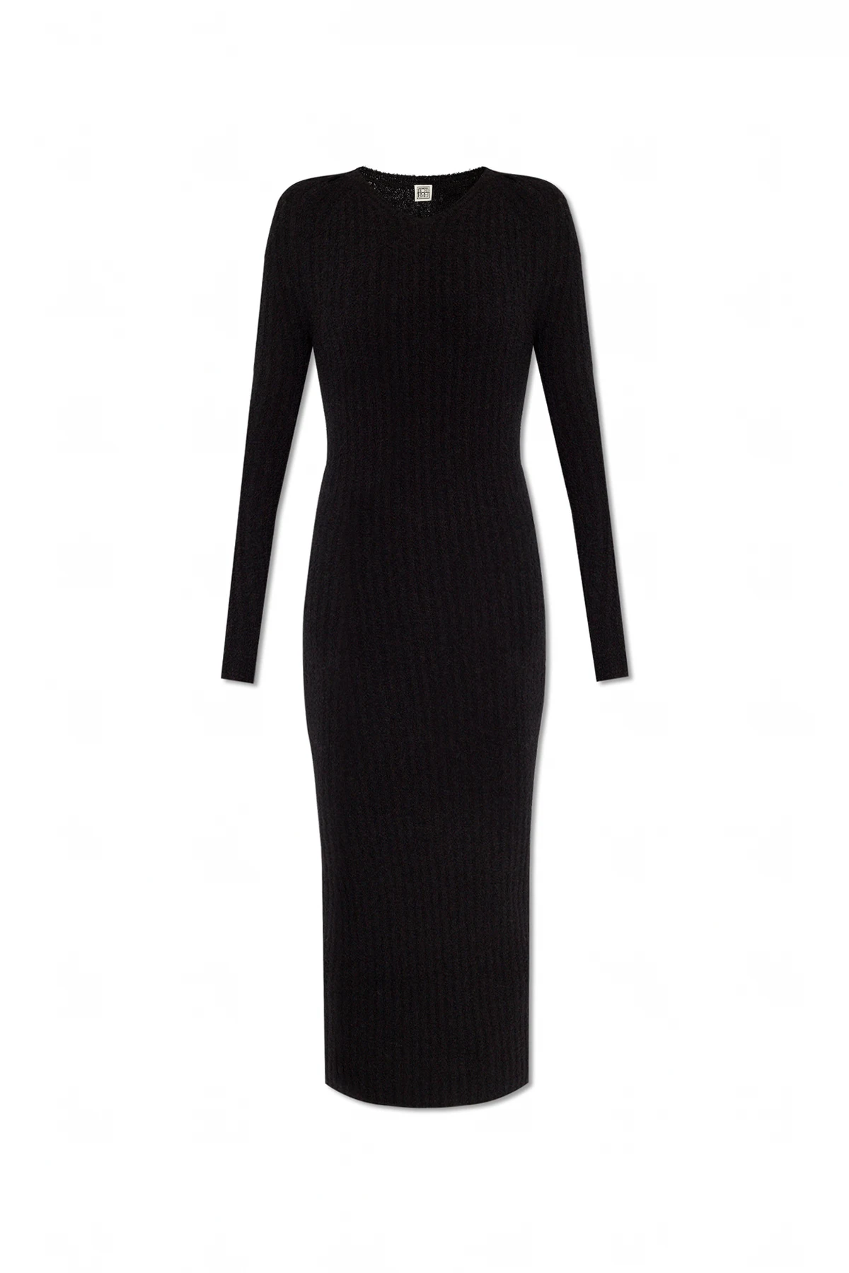 Ribbed dress with long sleeves