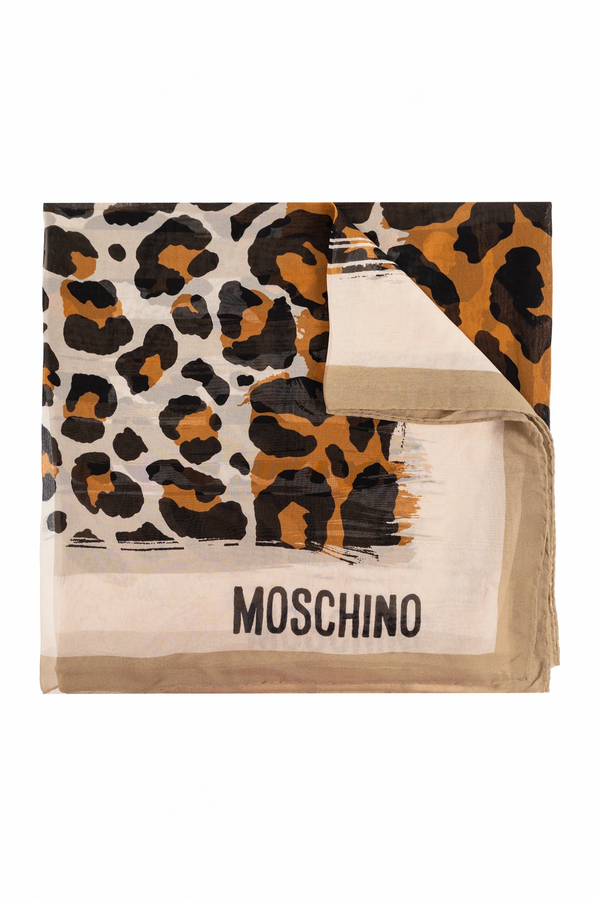 Silk scarf with animal motif