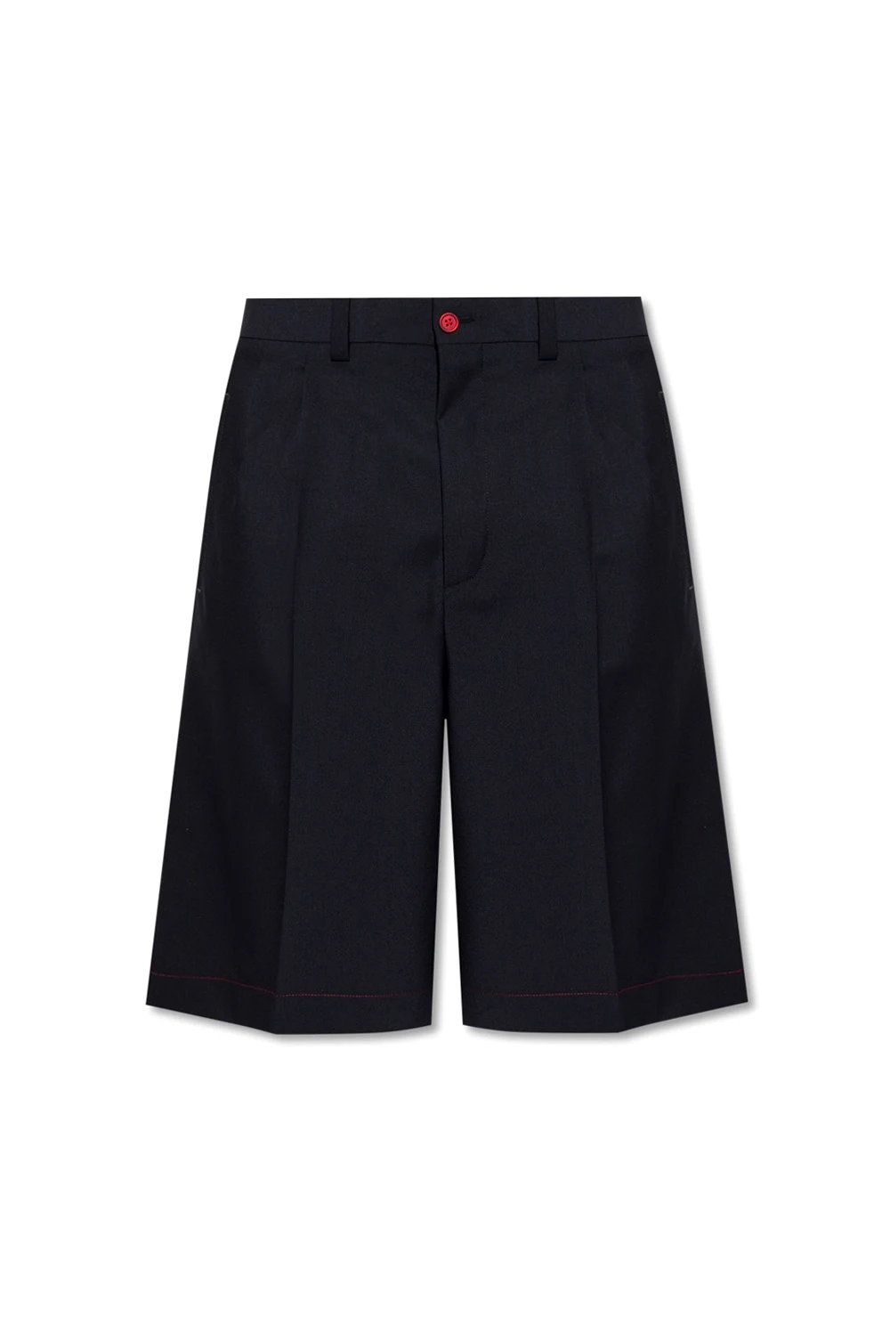Pleat-front shorts