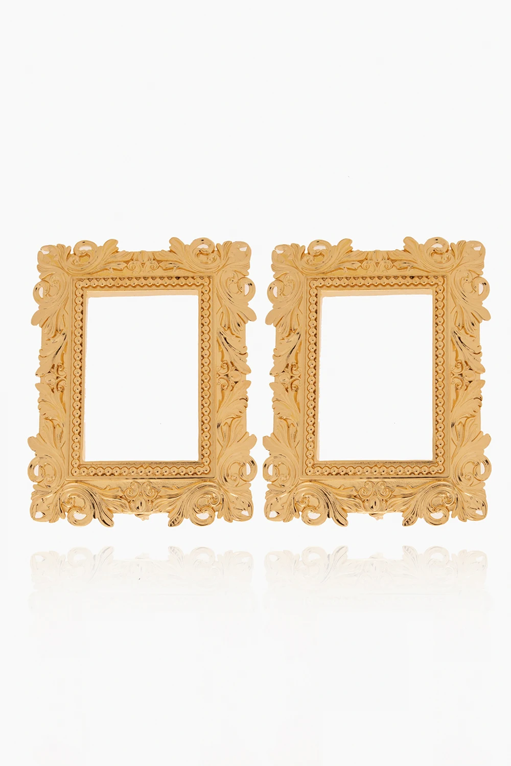 Baroque frame earrings