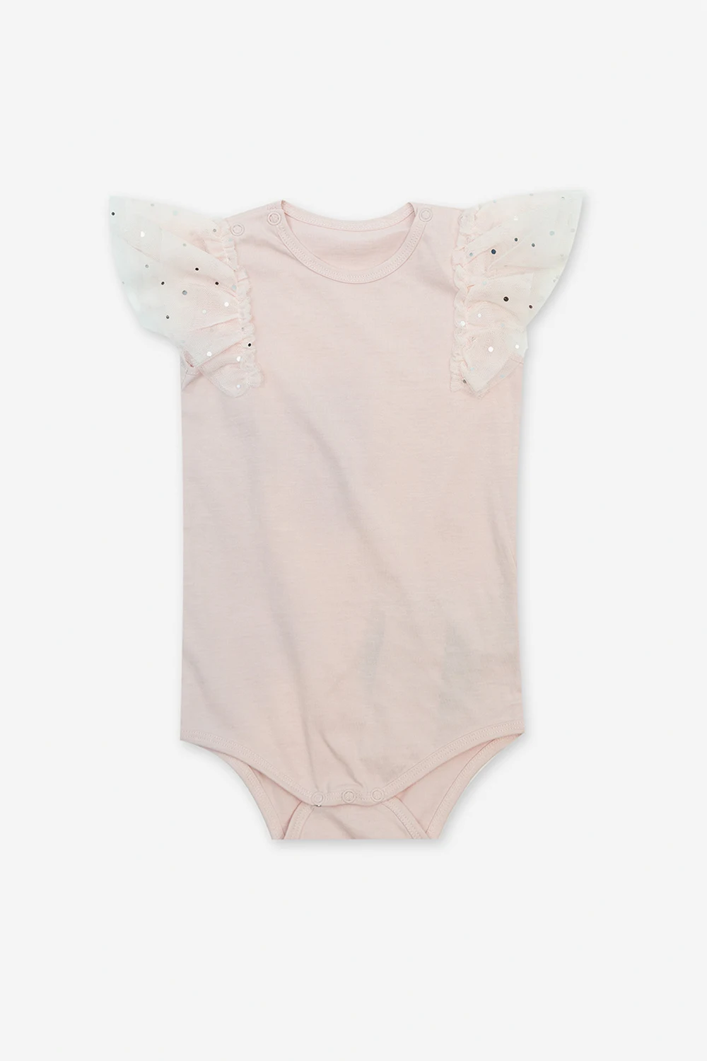 Bodysuit with tulle sleeves