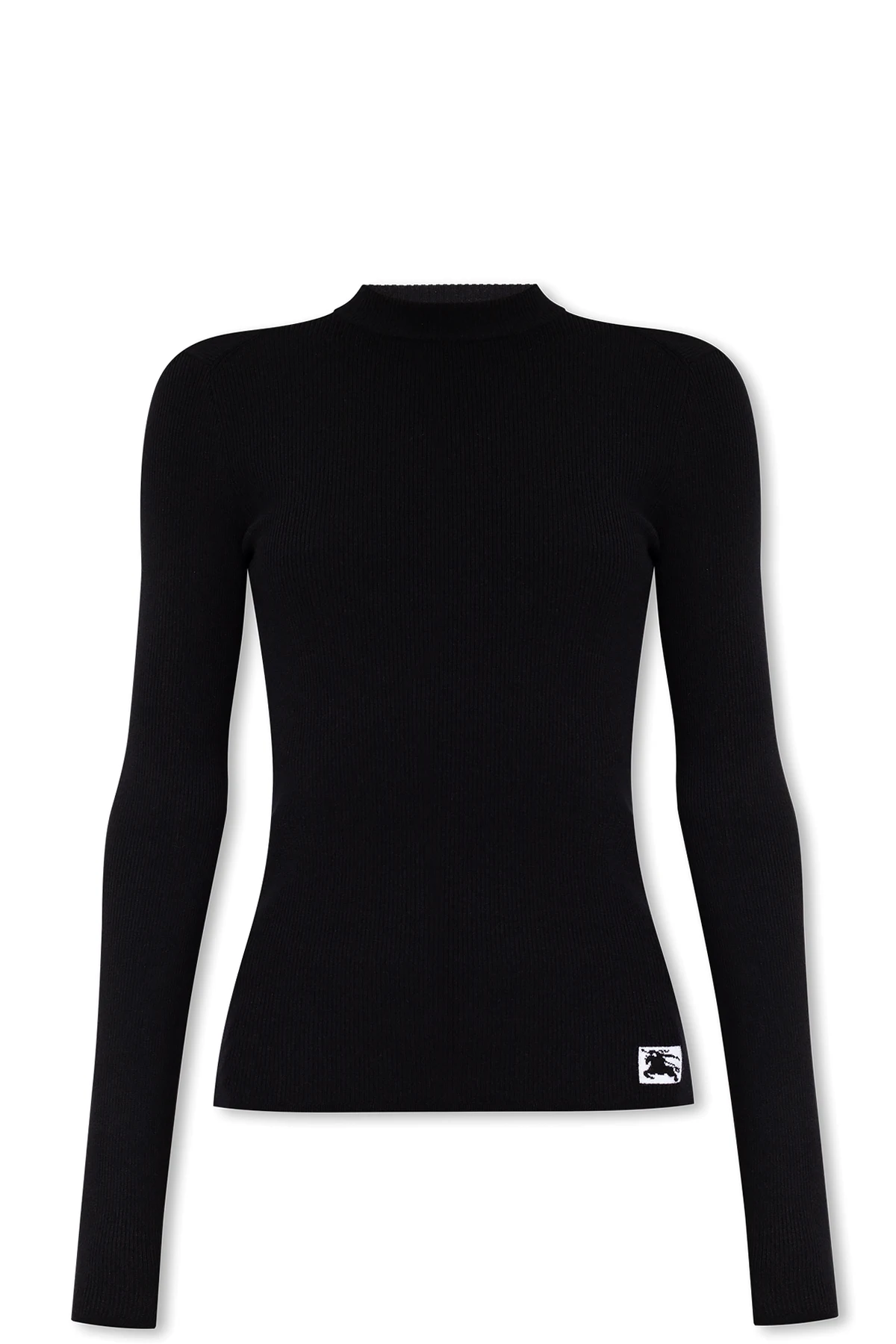 BLACK Wool sweater with logo