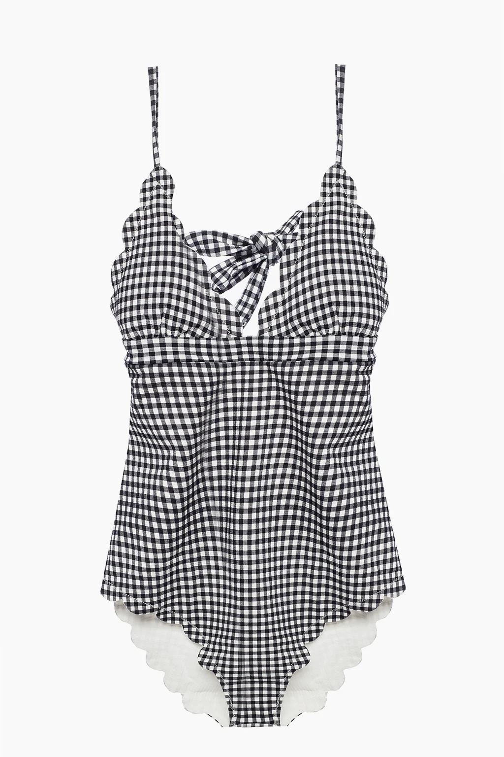 Checked one-piece swimsuit
