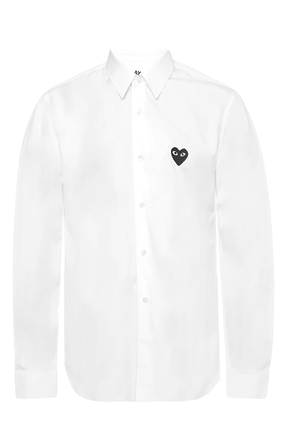 WHITE Logo-appliqued classic shirt