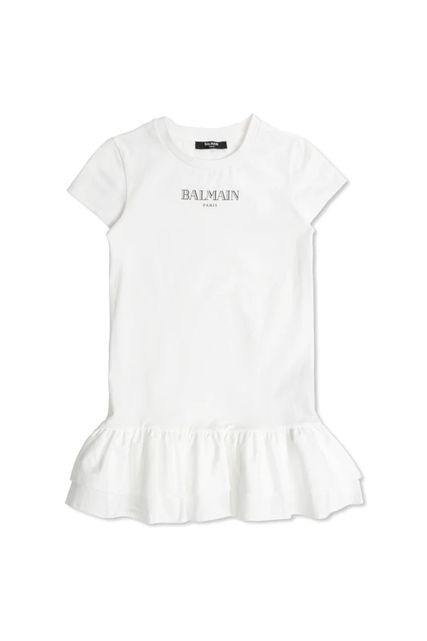 WEISS Kleid mit Logo