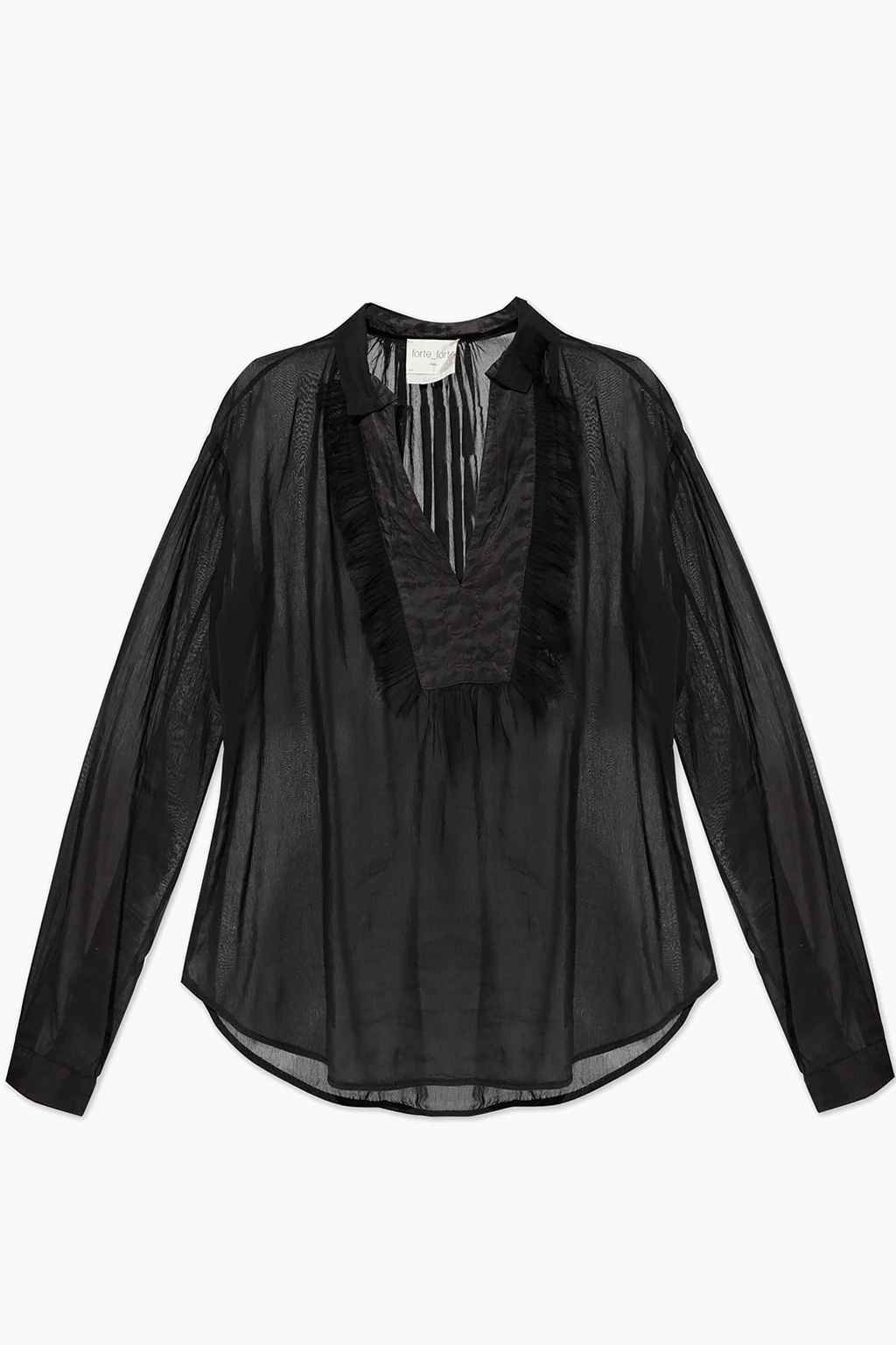 Top with pleated ruffles