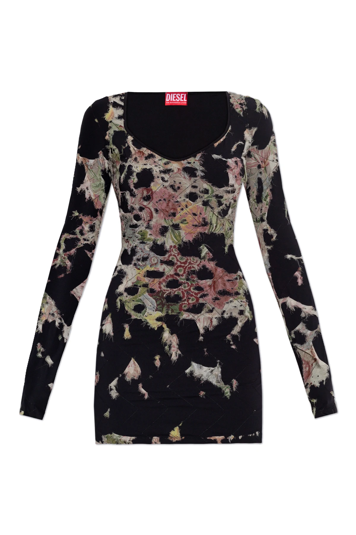 MULTICOLOUR Dress with raw finish D-FLOCI A17033