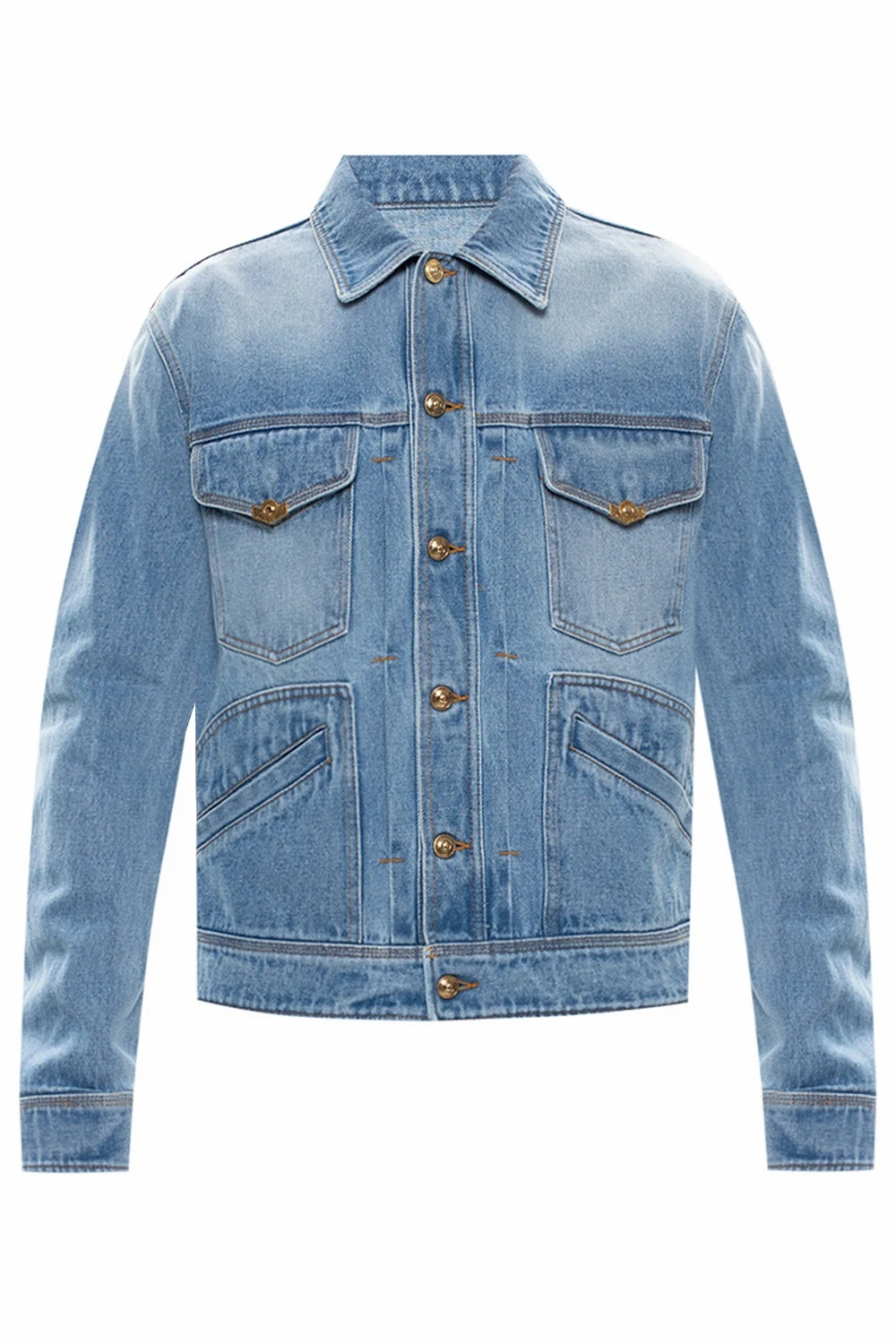 Denim jacket with logo
