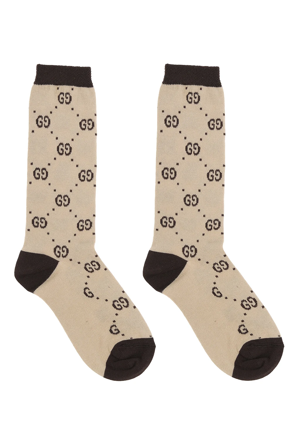 beige Socks with logo