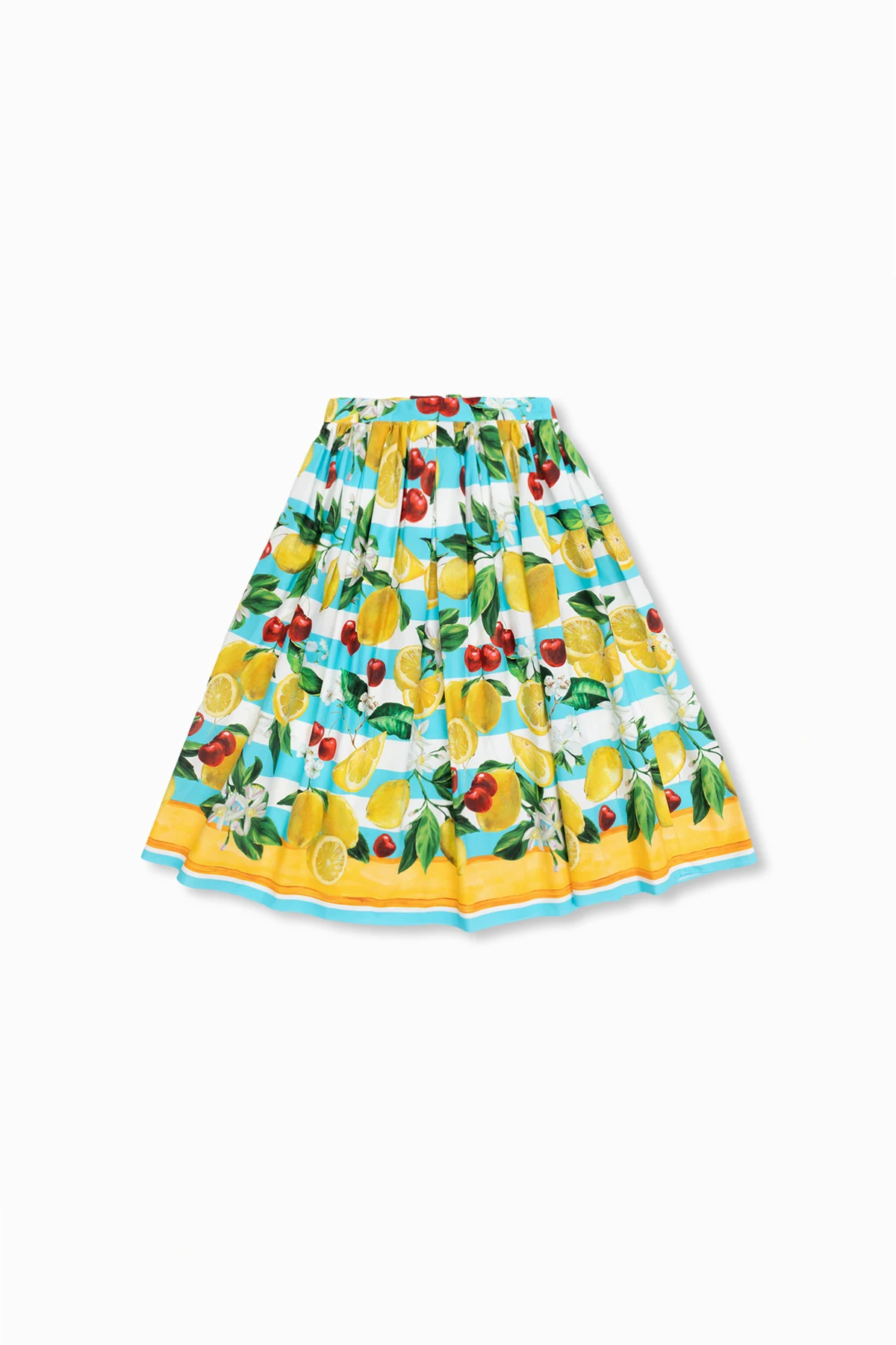 Skirt with motif of fruits