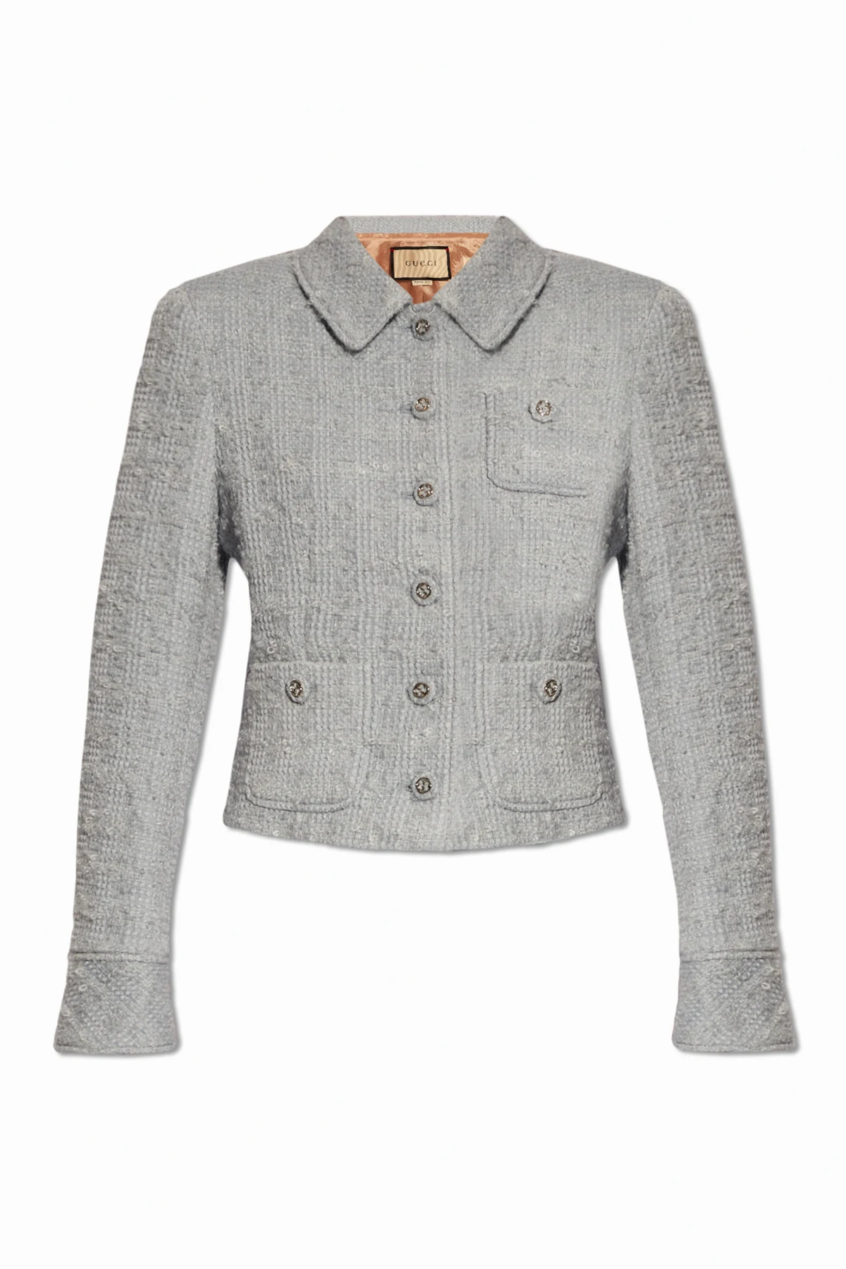 light blue Tweed blazer