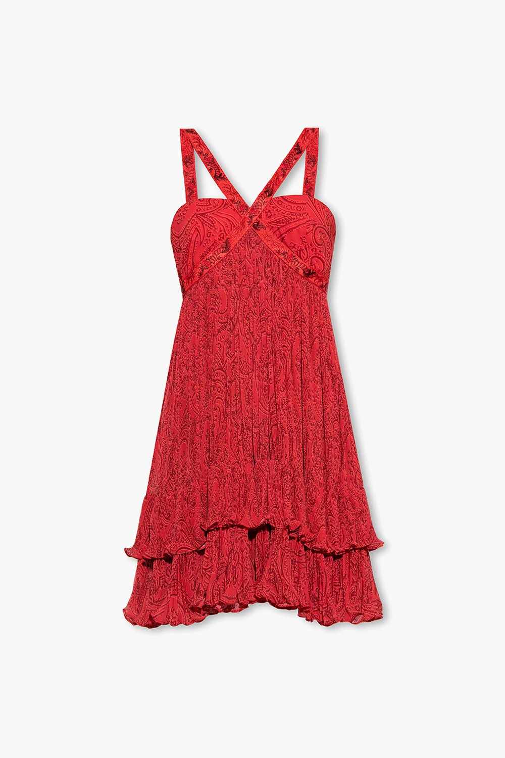 Plisowana sukienka na ramiączkach