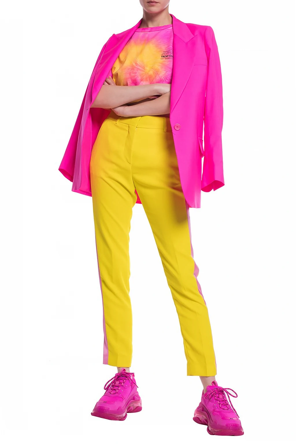 Side-stripe trousers