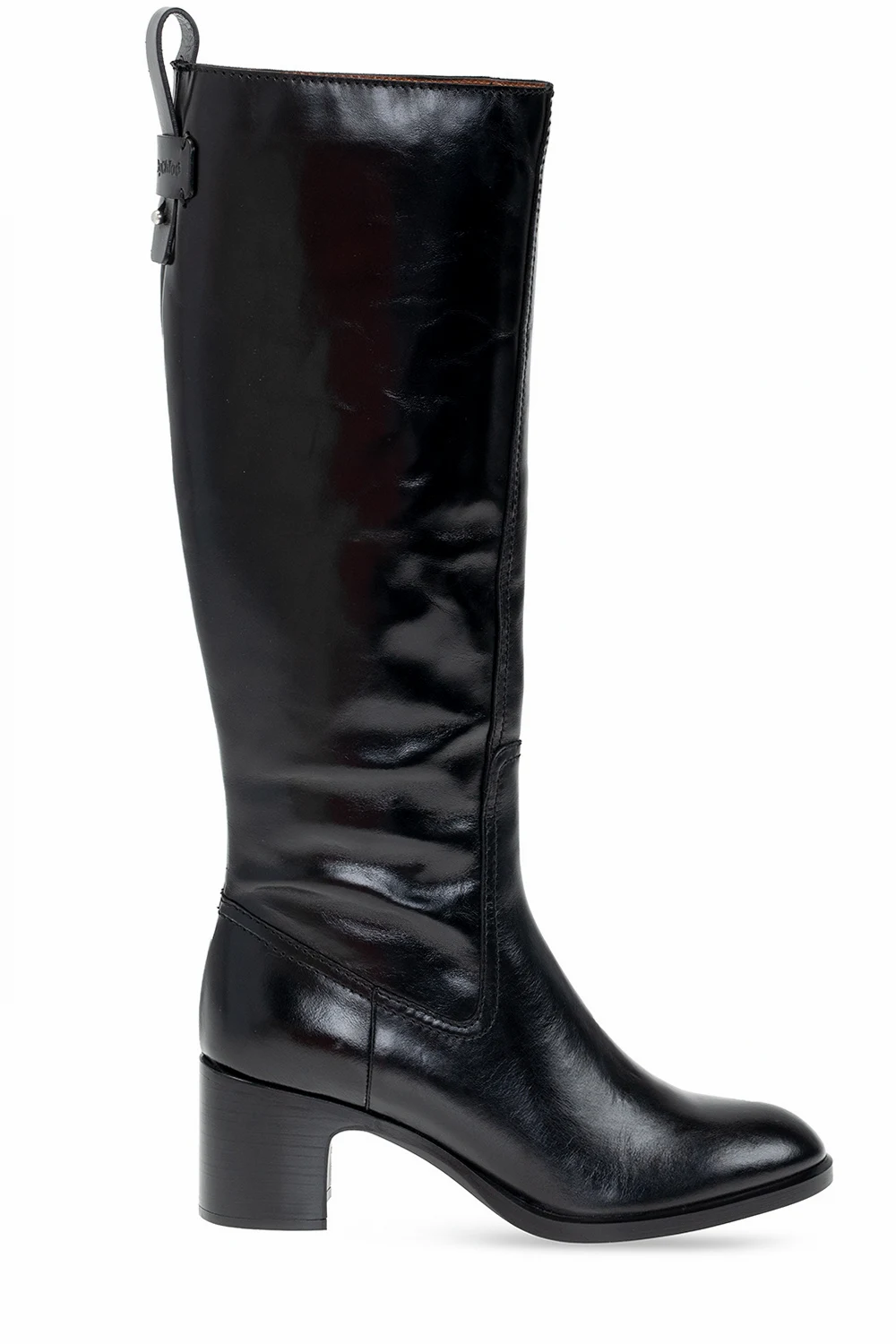 Heeled knee-high boots