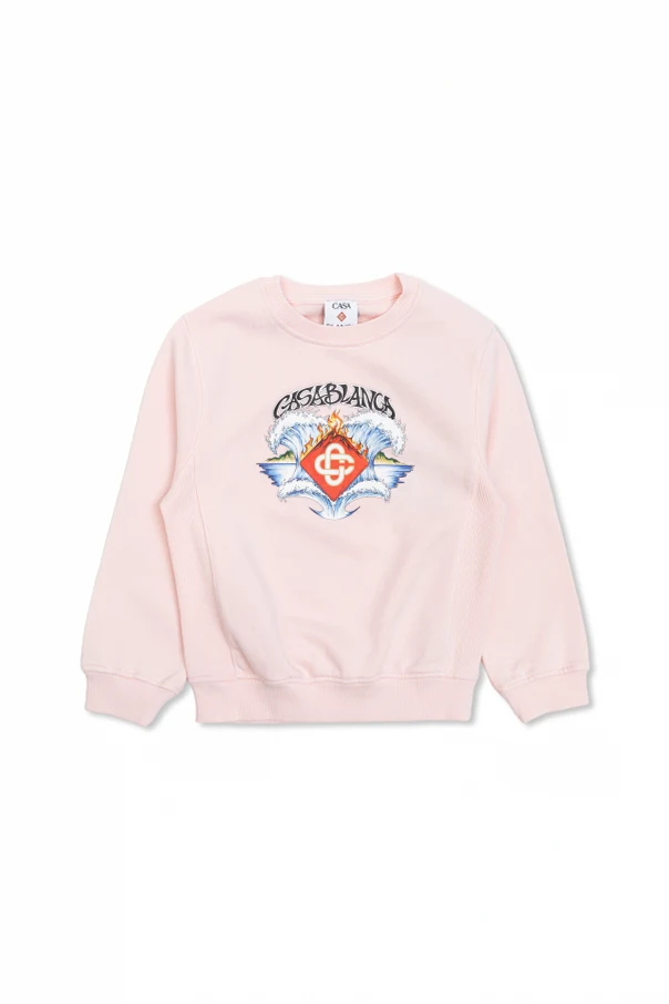 RÓŻOWY Bluza z nadrukowanym logo