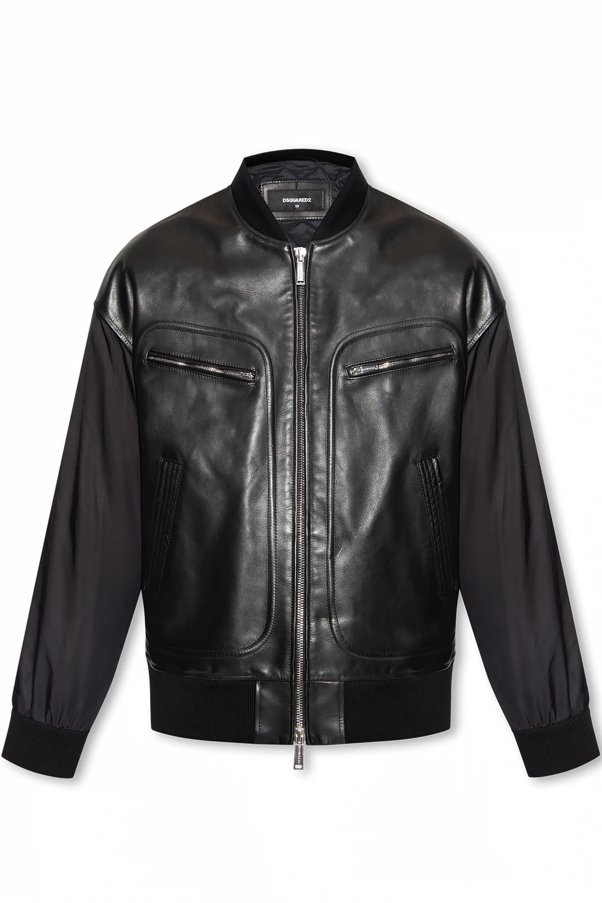 Jacket in contrasting fabrics