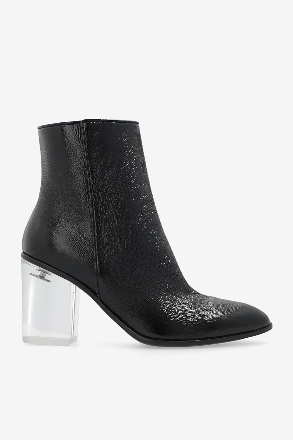 Heeled leather ankle boots
