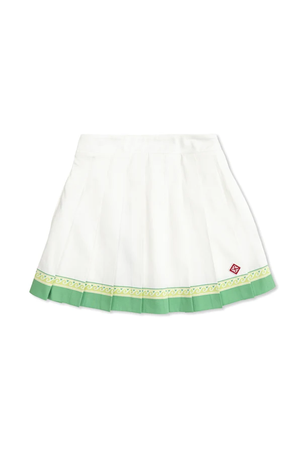 BIAŁY  Plisowana spódnica