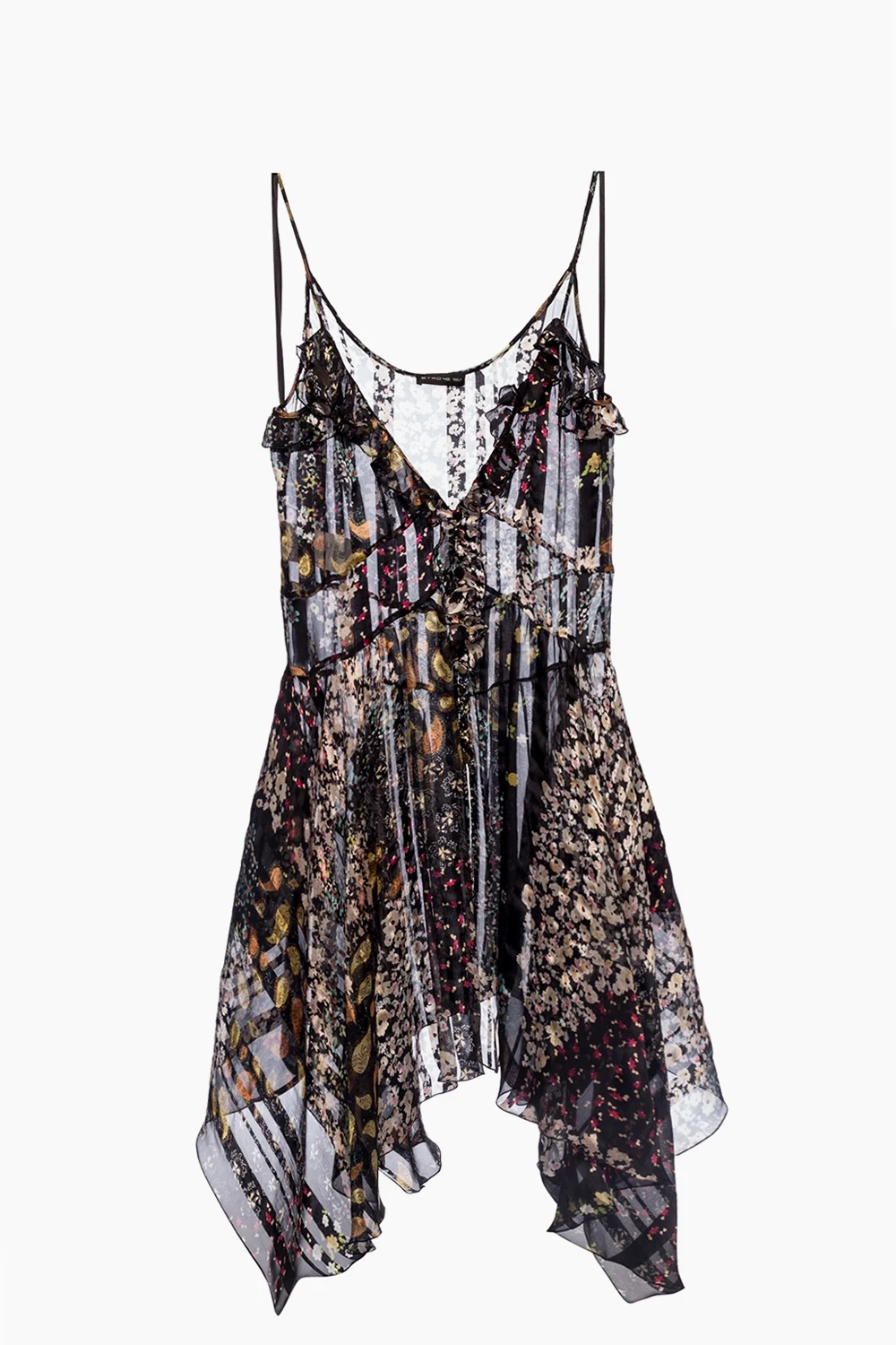 Transparentna sukienka na ramiączkach