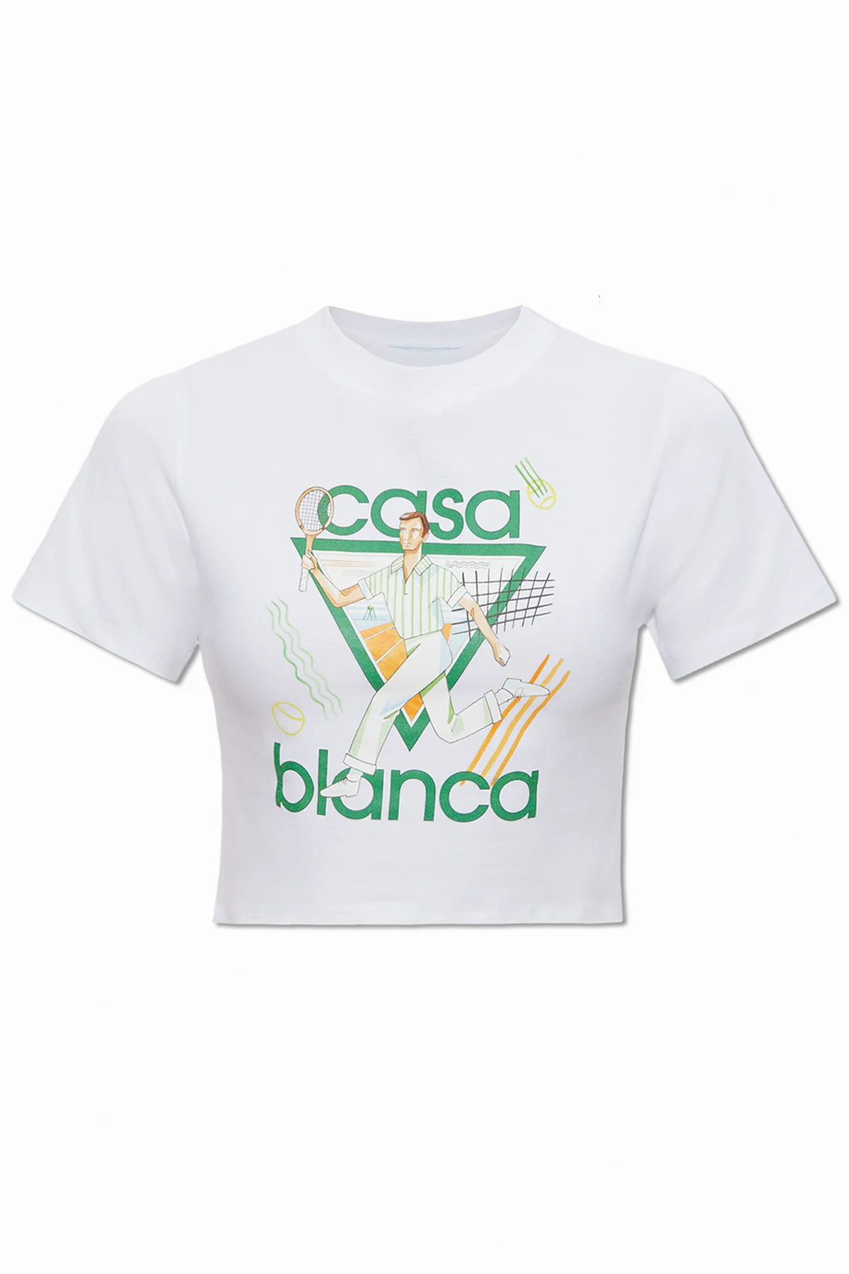 Printed cropped T-shirt