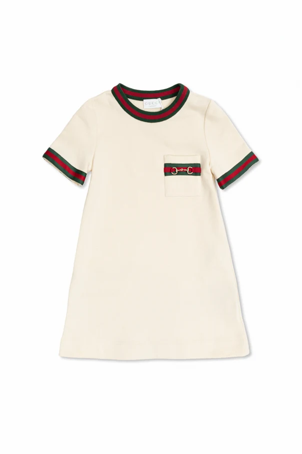 cream Cotton dress with pocket