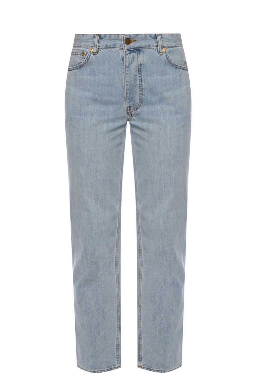 High-waisted jeans