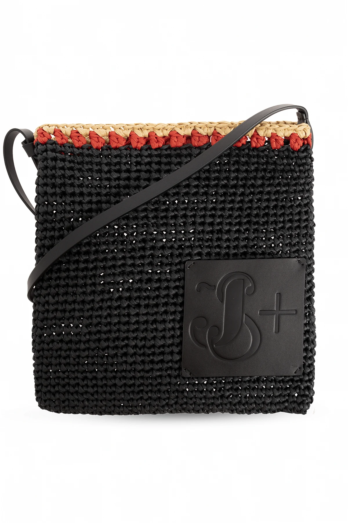 BLACK Woven shoulder bag