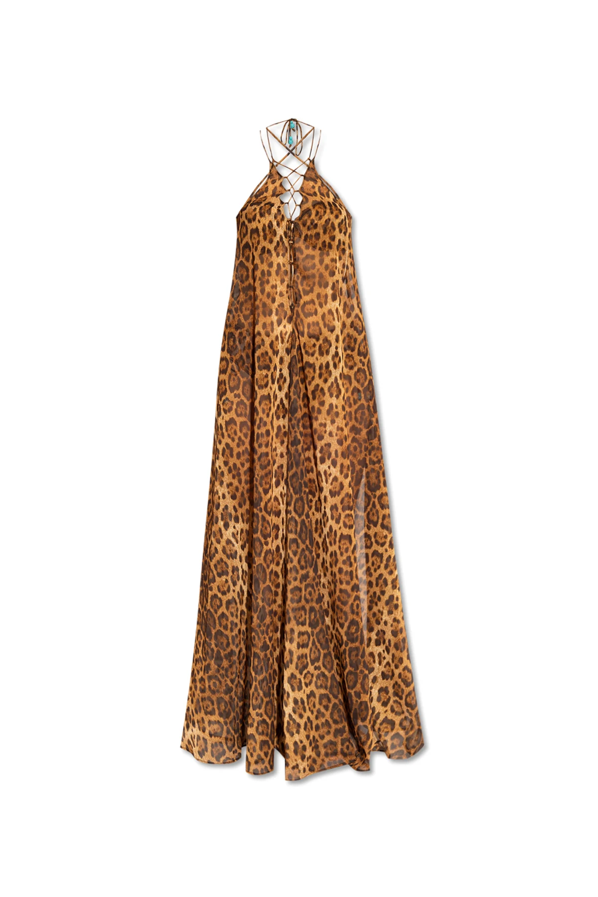 Beach dress with animal motif