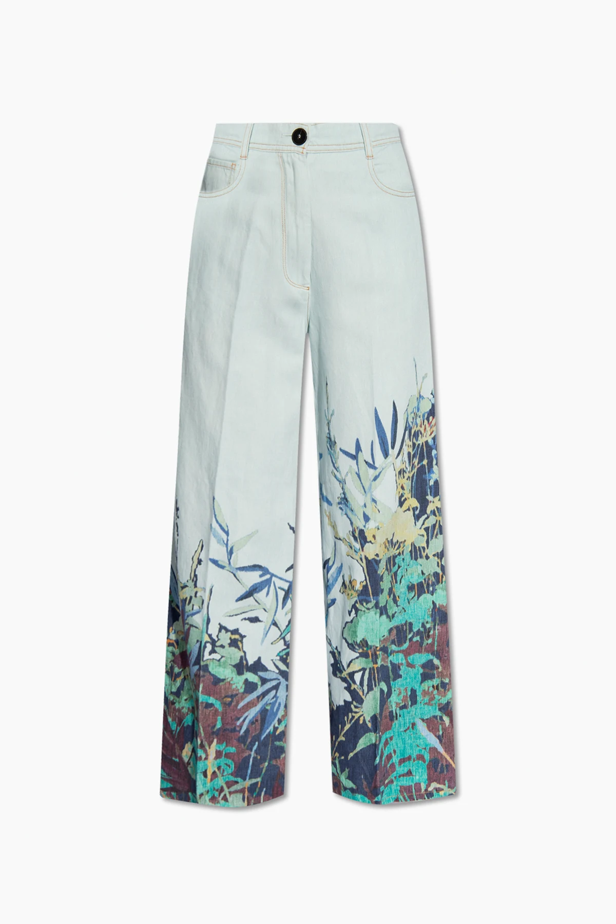 Jeans with floral motif