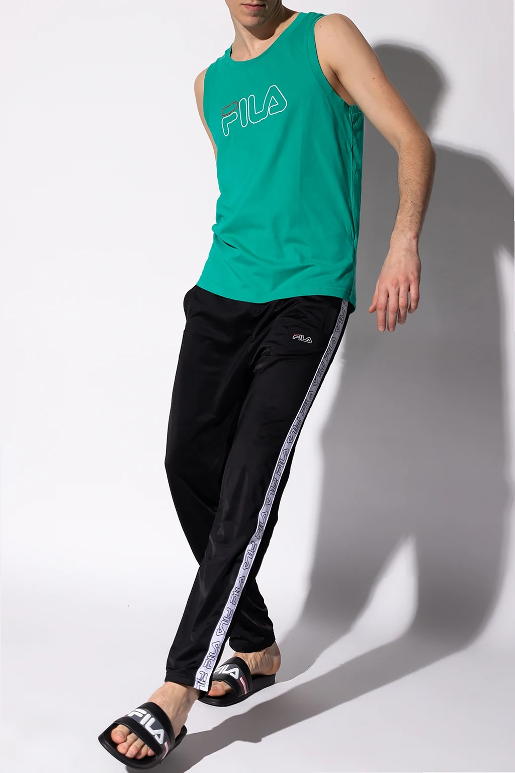 Logo-printed tank top