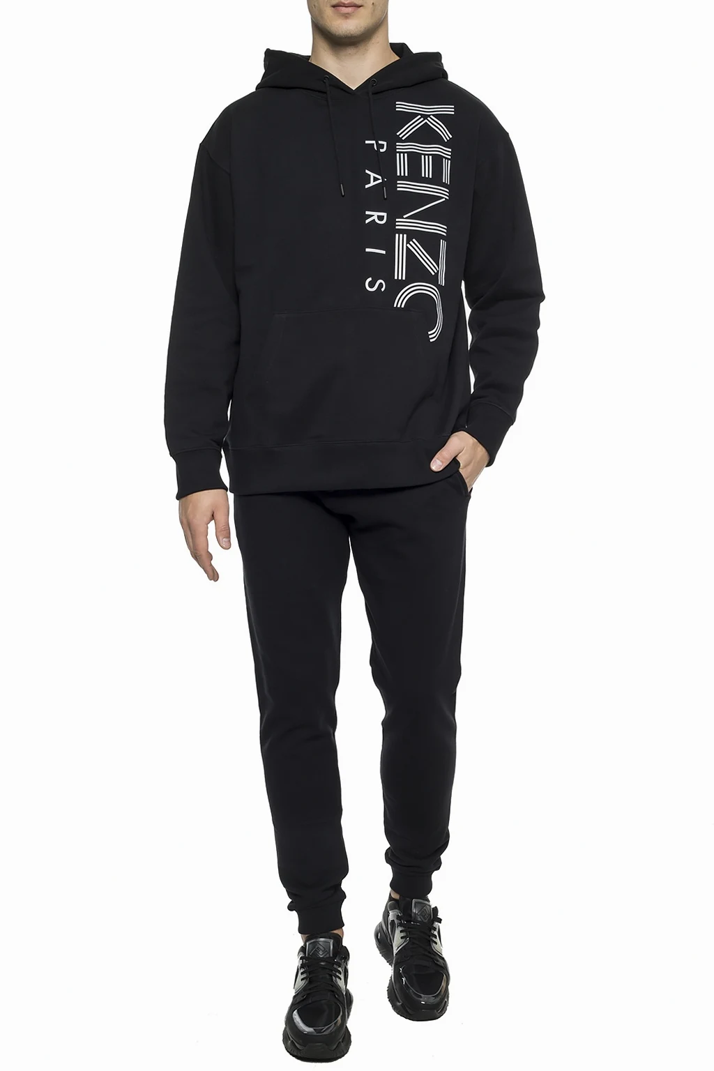 Sweatpants with a tiger head motif