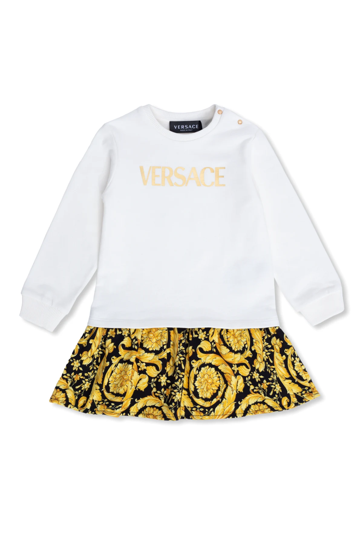 Cotton dress with logo