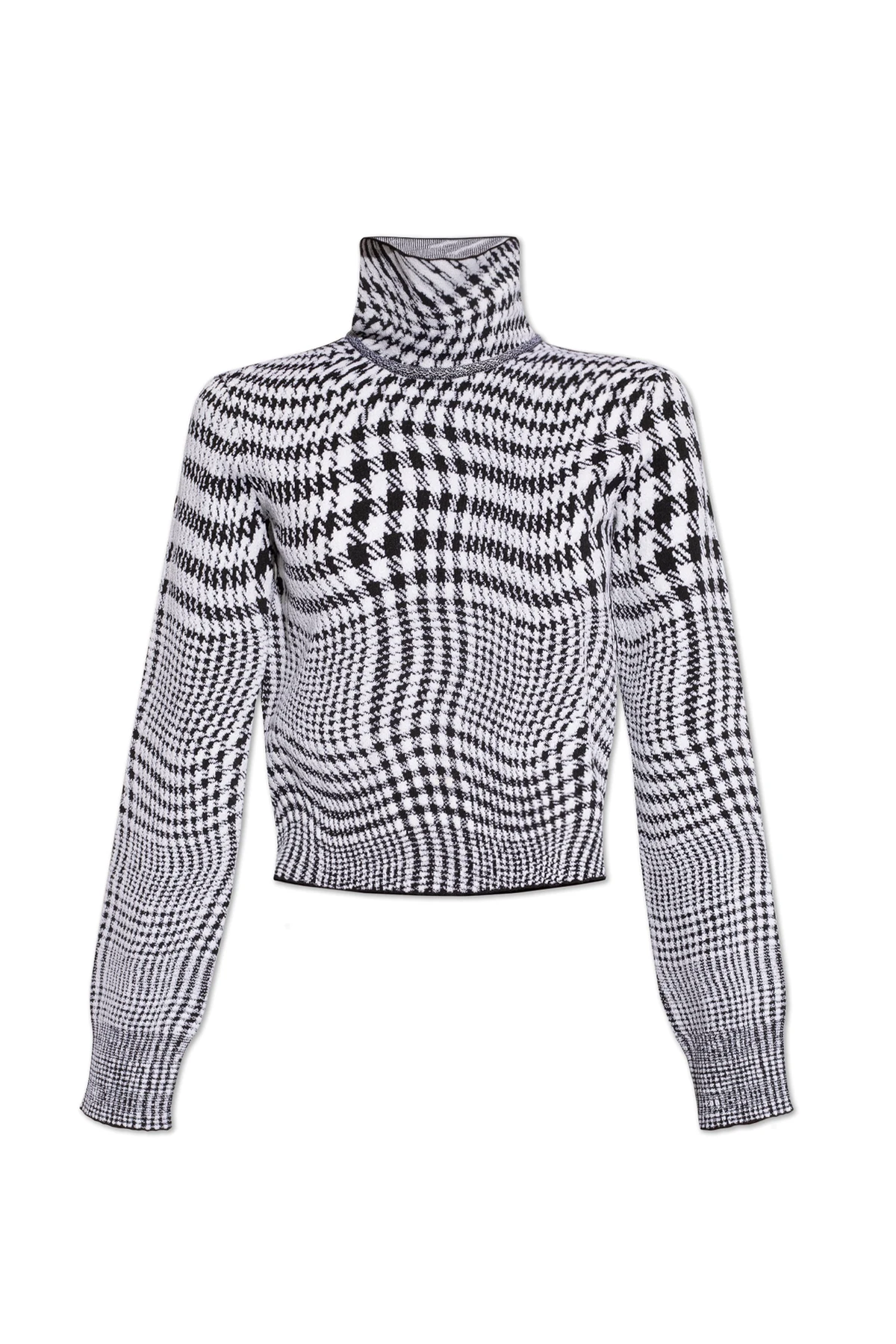 Top with jacquard pattern