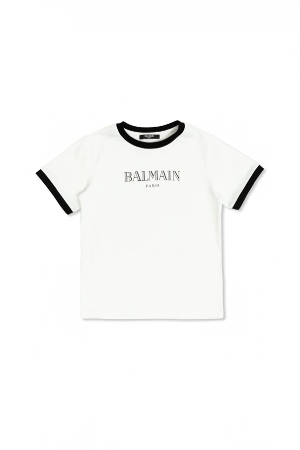 WEISS T-Shirt mit aufgedrucktem Logo