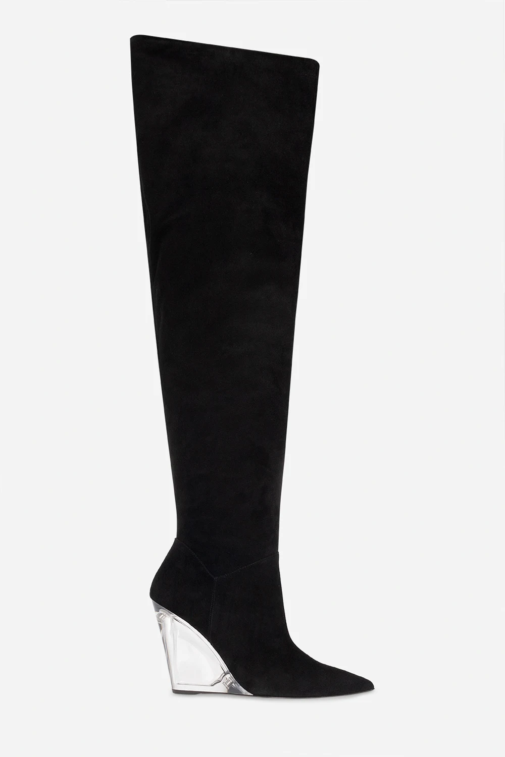 ‘Lucite’ wedge boots