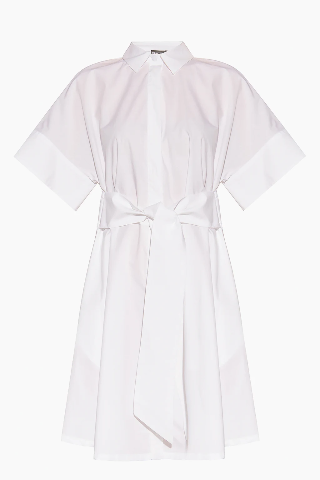 Shirt dress with short sleeves