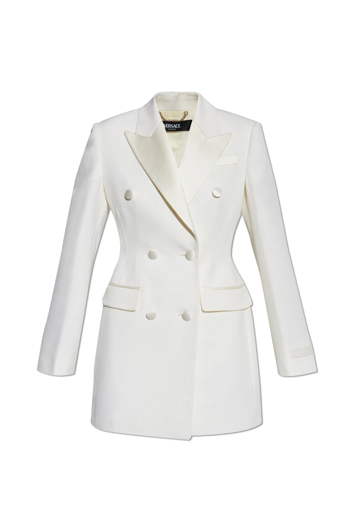 Long double-breasted blazer