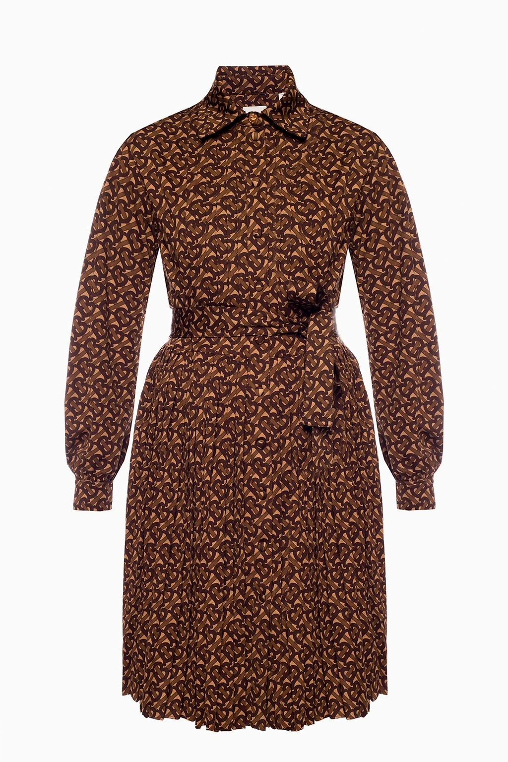 Dress with pleated bottom