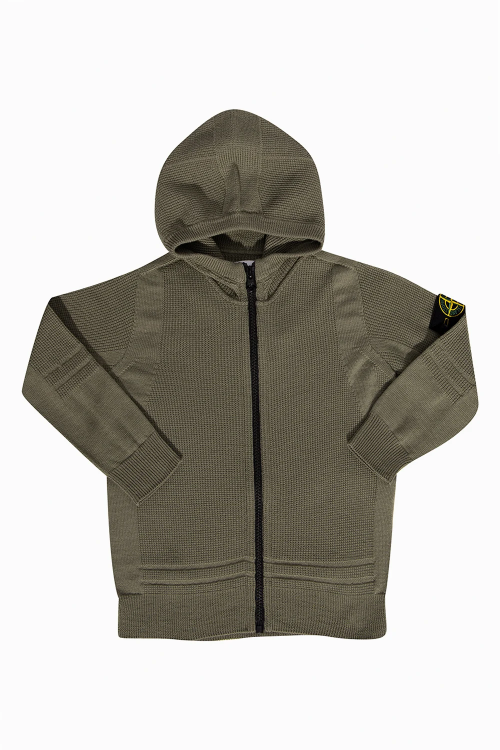 Hooded wool cardigan